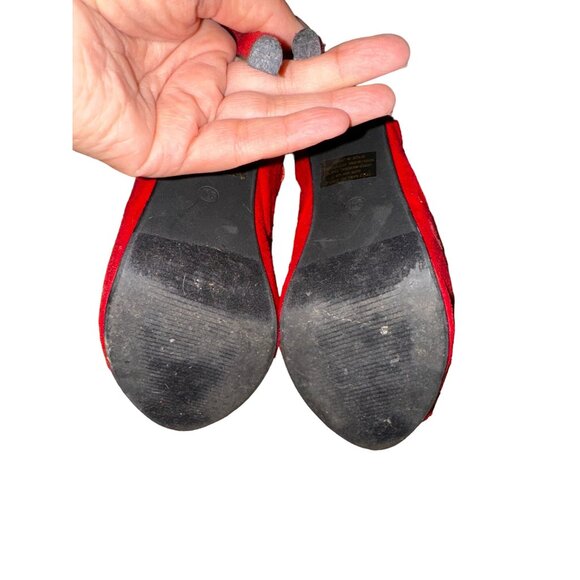 Red Wide Calf Gladiator Womens High Heel Boots Plus Size 9W Thigh High‎ Sexy HOT - Picture 9 of 9